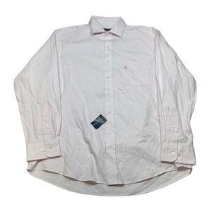 Club Room Performance‎ Dress Shirt Mens Large 16.5 34/35 Pink Regular Fit